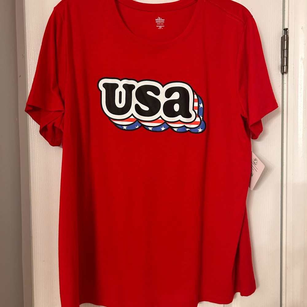Red Graphic Short Sleeve Tee